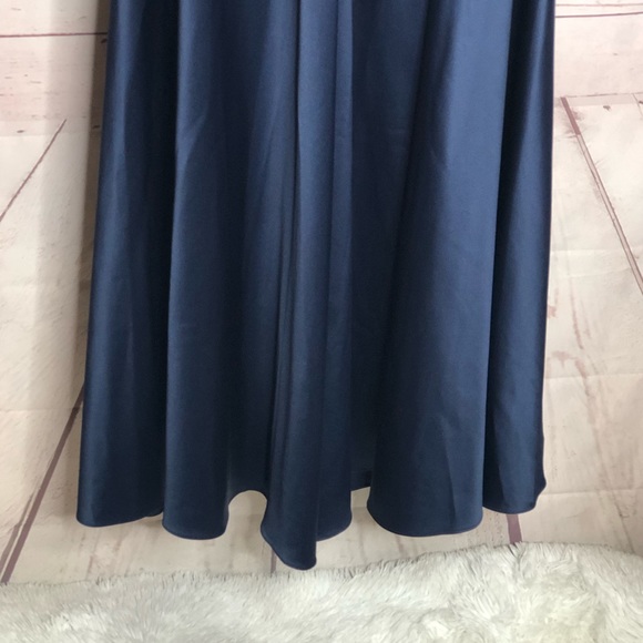 JS Collection Navy Blue Long Formal Gown Size 10 - Picture 8 of 10